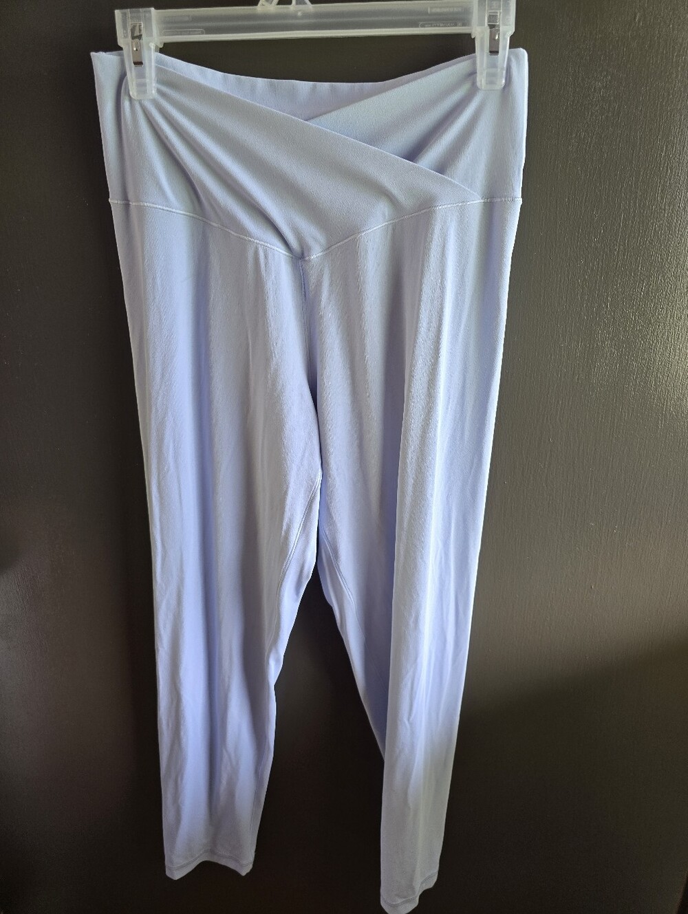 Light Blue High-Waist Cross Over Leggings